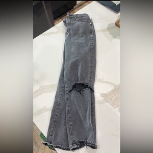 Distressed Black Women Jeans